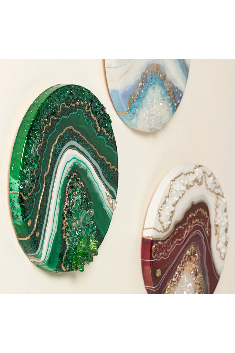 Birth Month Geode Art, Alternate, color, Garnet