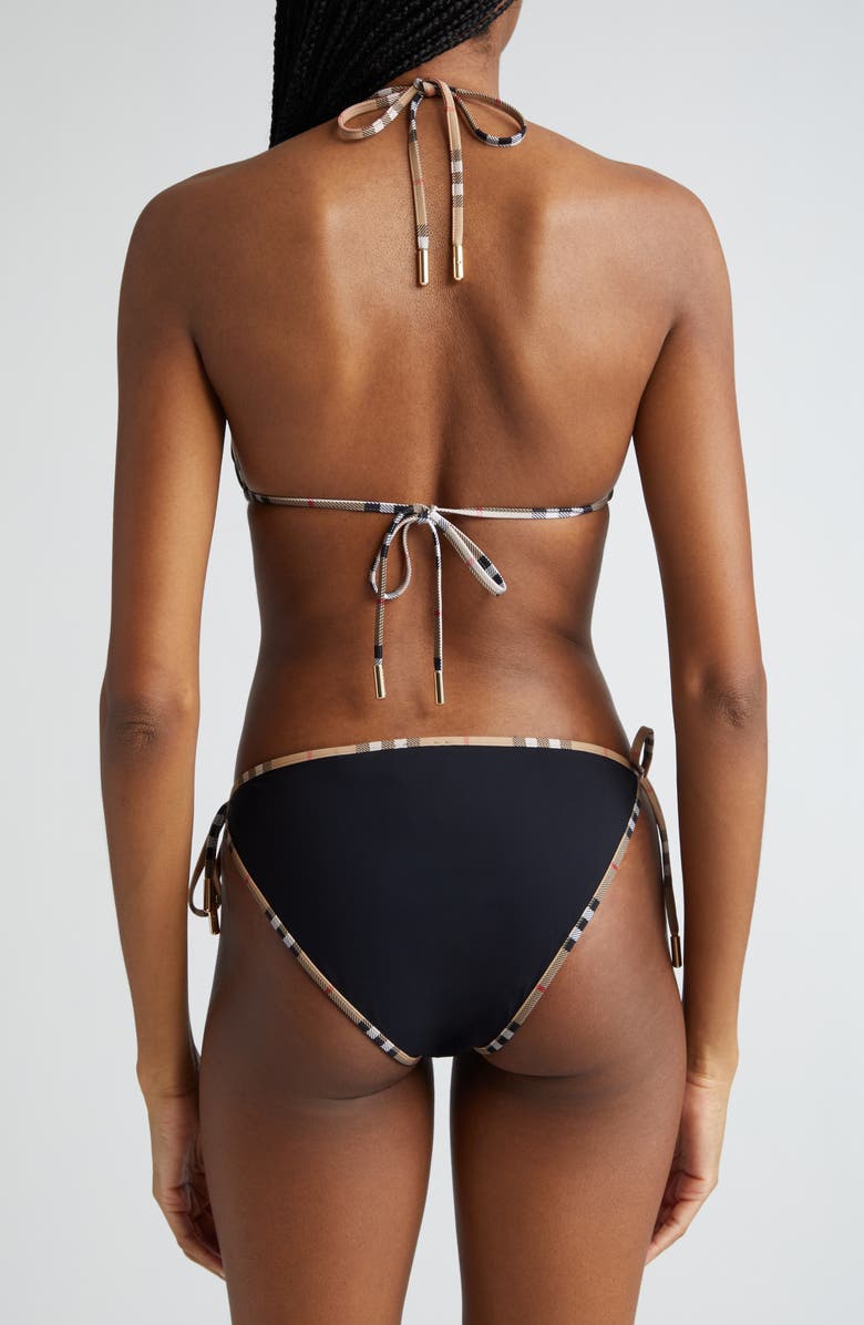 Burberry Mata Check Trim Two-Piece Swimsuit, Alternate, color, 