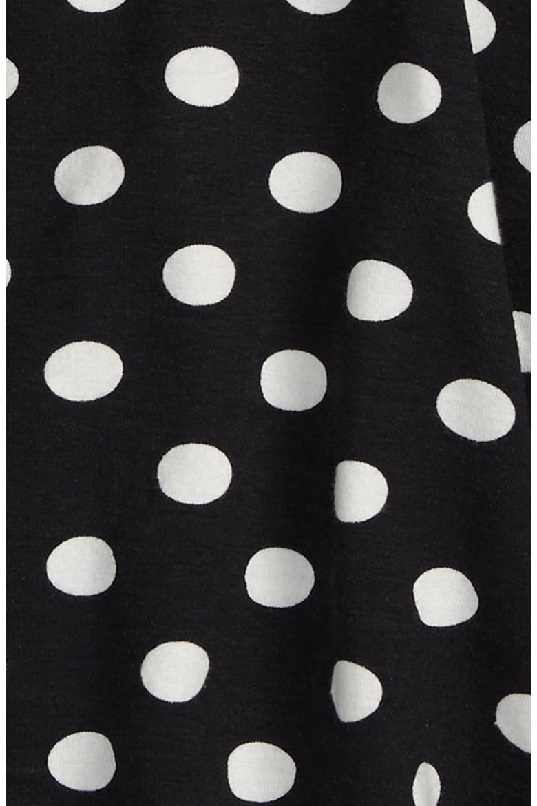 Layered Romper, Alternate, color, BLACK- IVORY DOT