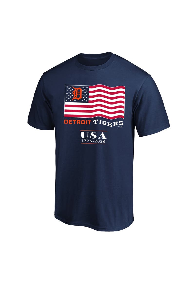 Men's Fanatics Navy Detroit Tigers USA 1776-2026 Big & Tall T-Shirt, Main, color, Navy
