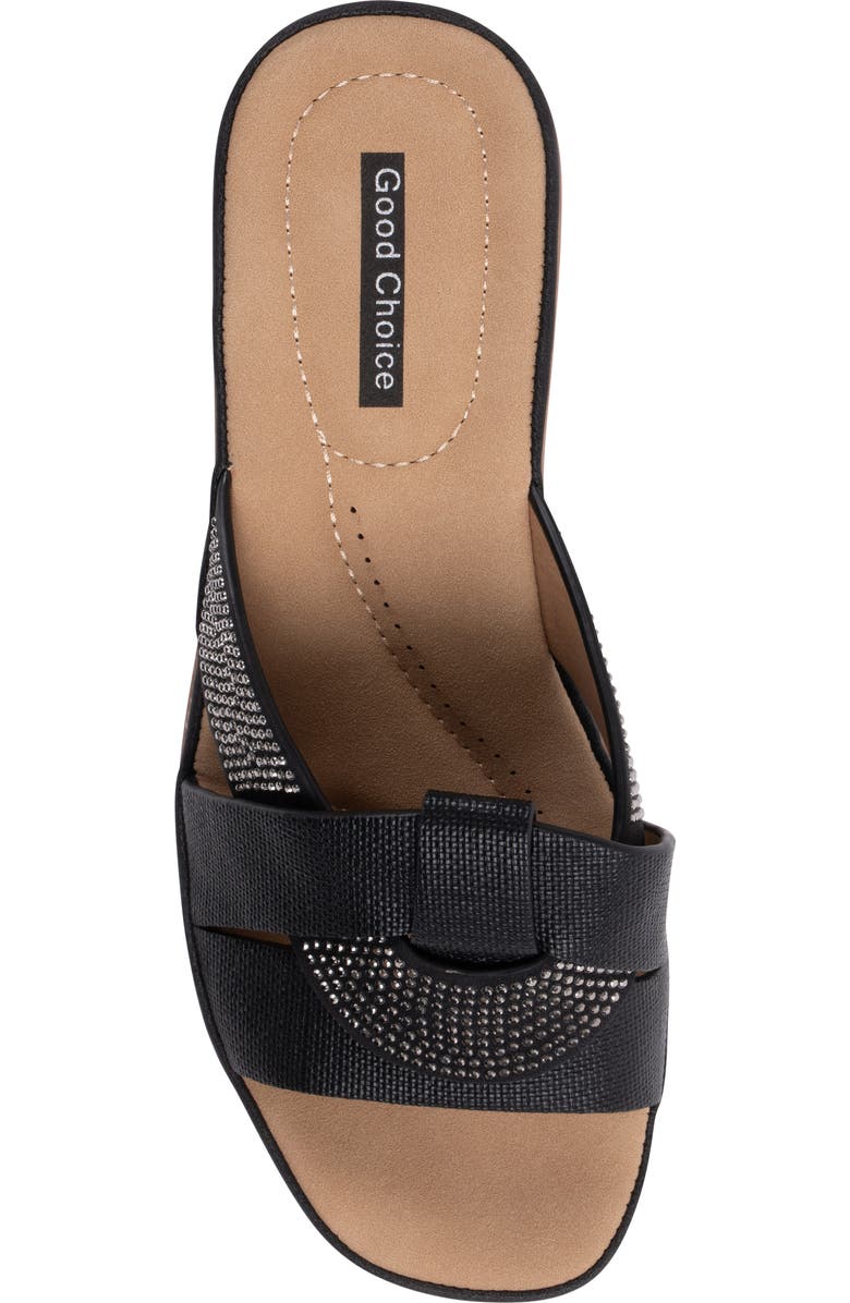 GOOD CHOICE NEW YORK Selva Platform Wedge Slide Sandal, Alternate, color, Black