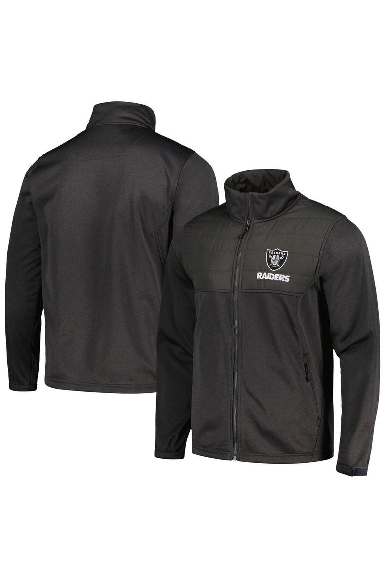 Men's Dunbrooke Heather Black Las Vegas Raiders Explorer Tech Full-Zip Jacket, Main, color, Heather Black