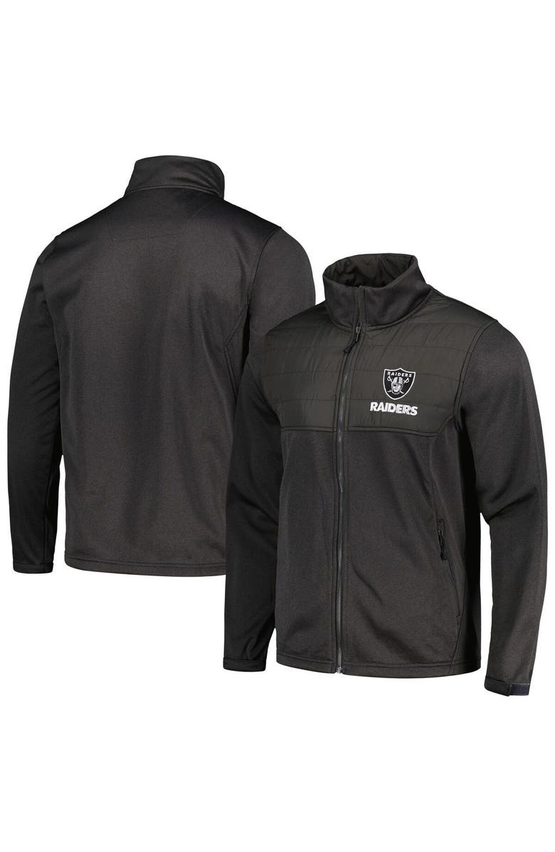 DUNBROOKE Men's Dunbrooke Heather Black Las Vegas Raiders Explorer Tech Full-Zip Jacket, Main, color, Heather Black