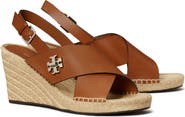Tory Burch Turnlock Espadrille Slingback Platform Wedge Sandal
