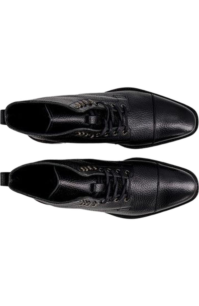 Anthony Veer Pembroke Cap-Toe Boot, Alternate, color, Obsidian Black Leather