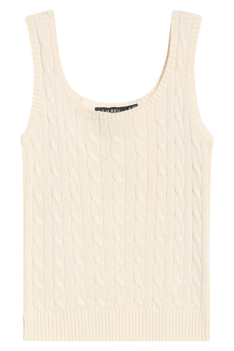 Cable Knit Sweater Tank, Alternate, color, WINTER CREAM