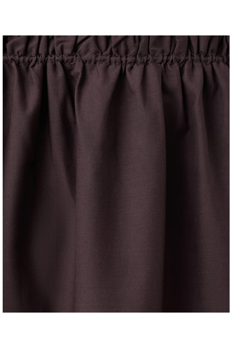 Shirred Waist Midi Skirt, Alternate, color, CHOCOLATE