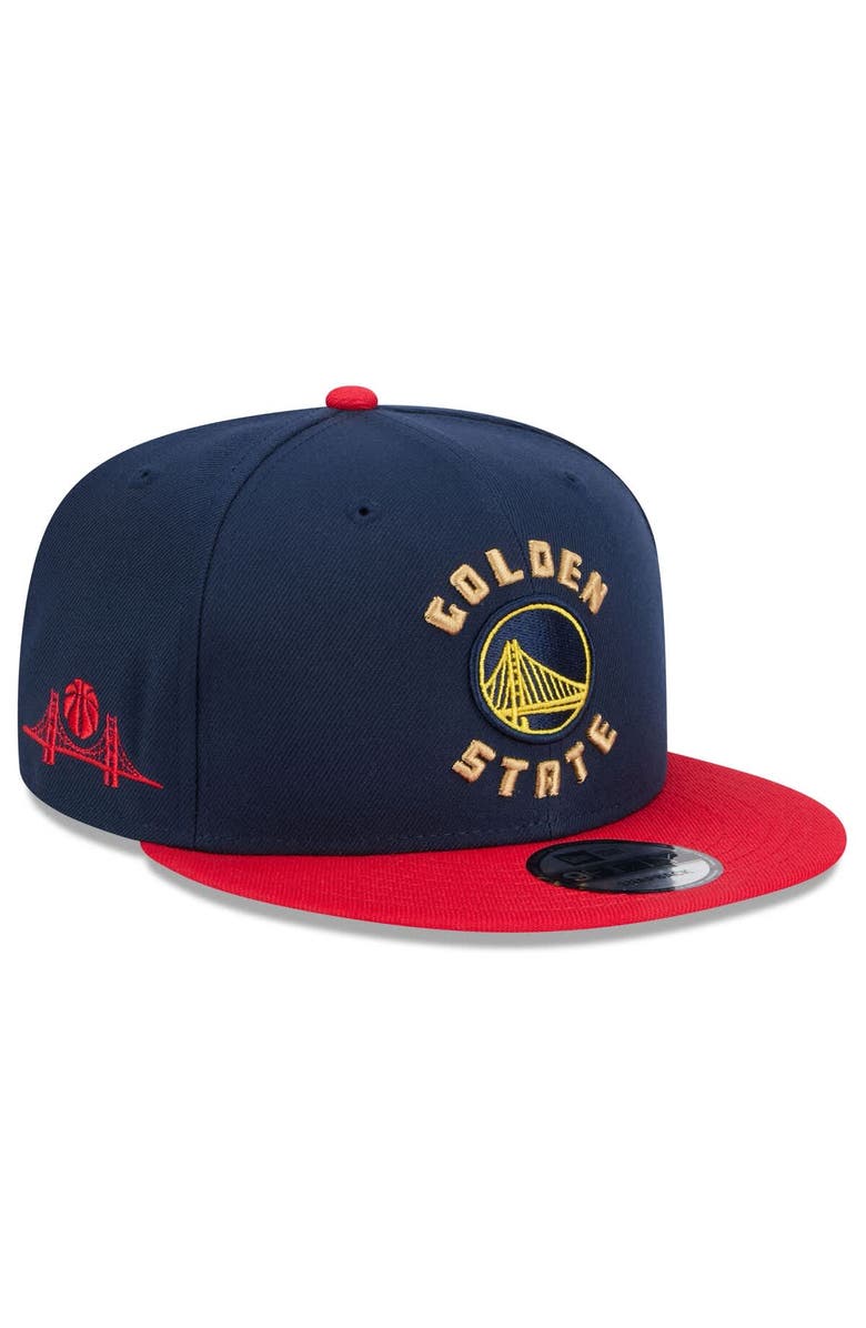 New Era Men's New Era Navy Golden State Warriors 2024/25 City Edition 9FIFTY Snapback Hat, Main, color,