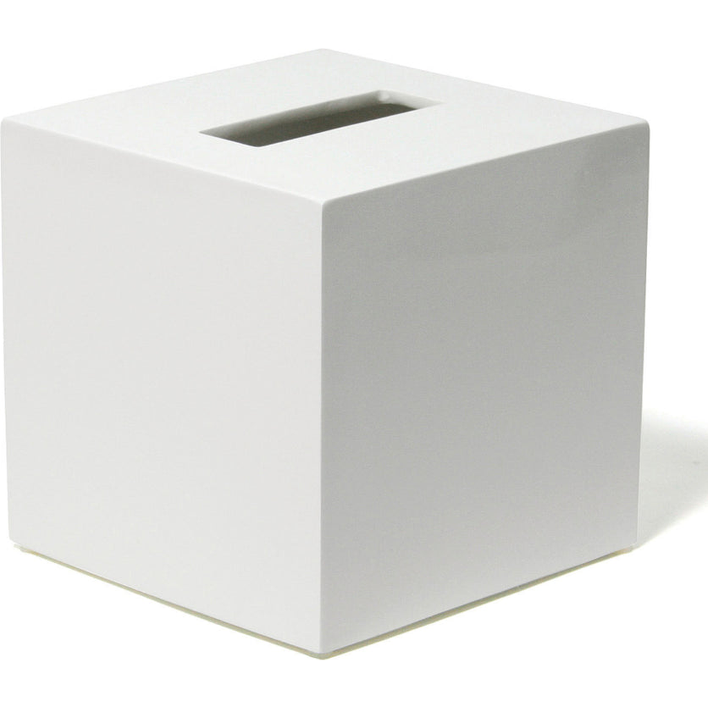 Jonathan Adler Lacquer Tissue Box In White