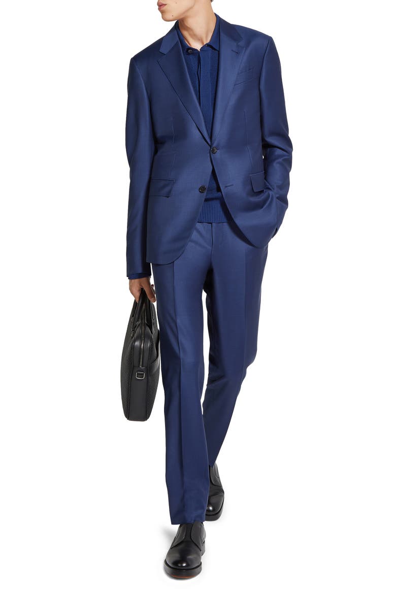 Centoventimila Couture Wool Suit, Main, color, POWDER BLUE