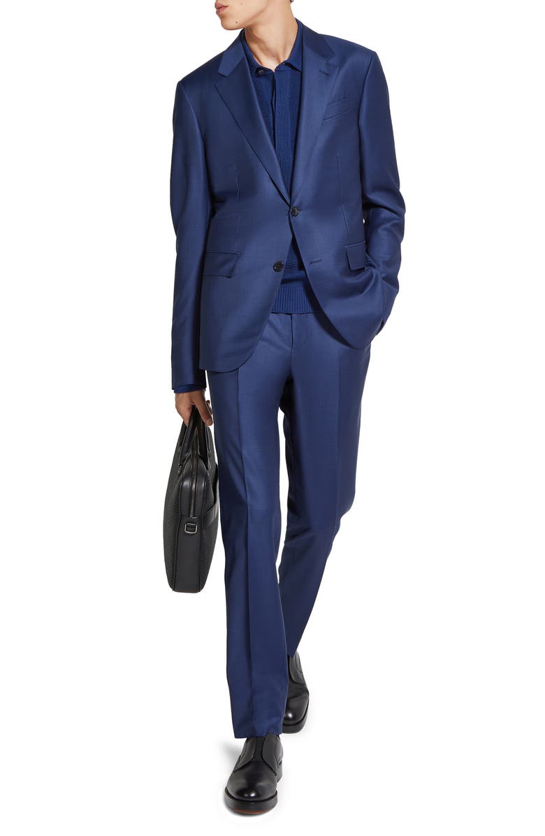 ZEGNA Centoventimila Couture Wool Suit, Main, color, Powder Blue