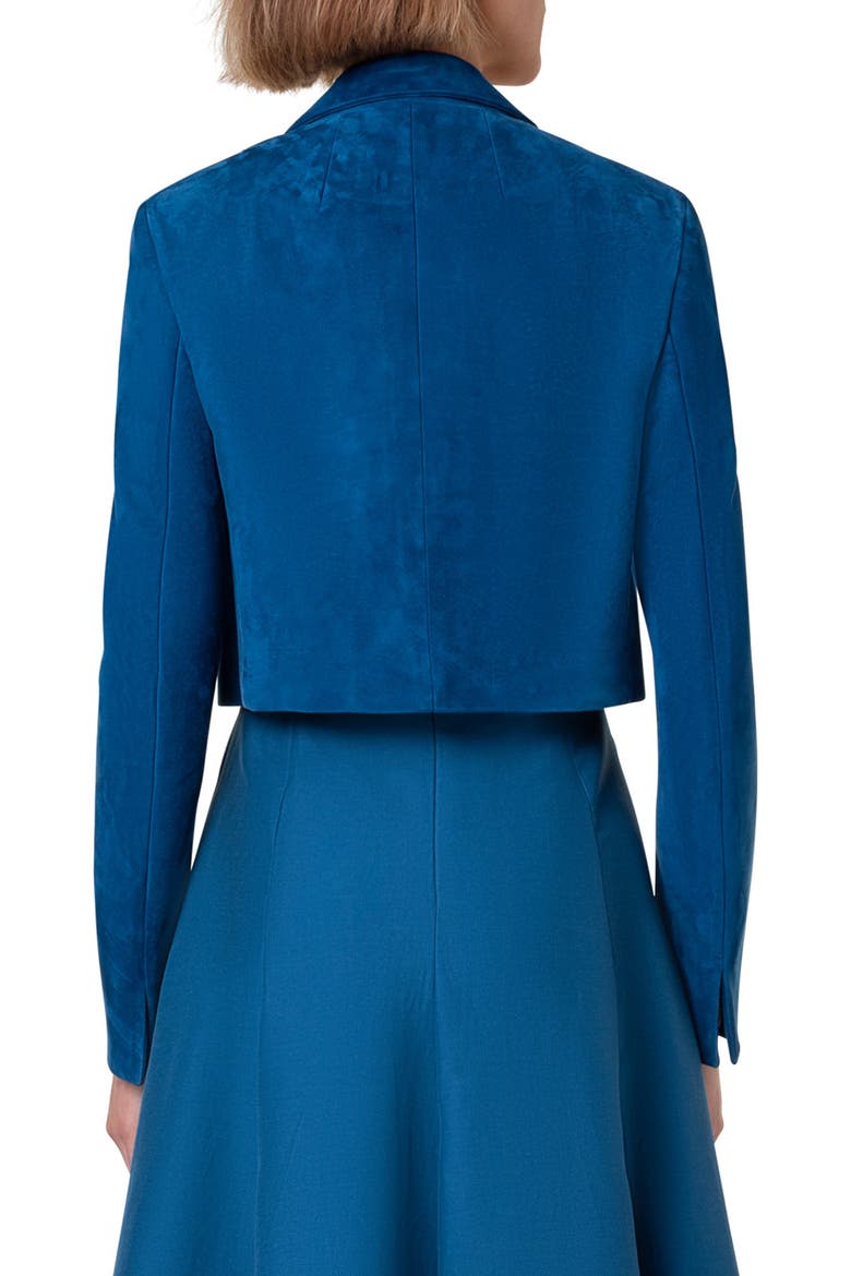 Gian Suede Crop Jacket, Alternate, color, MEDIUM DENIM