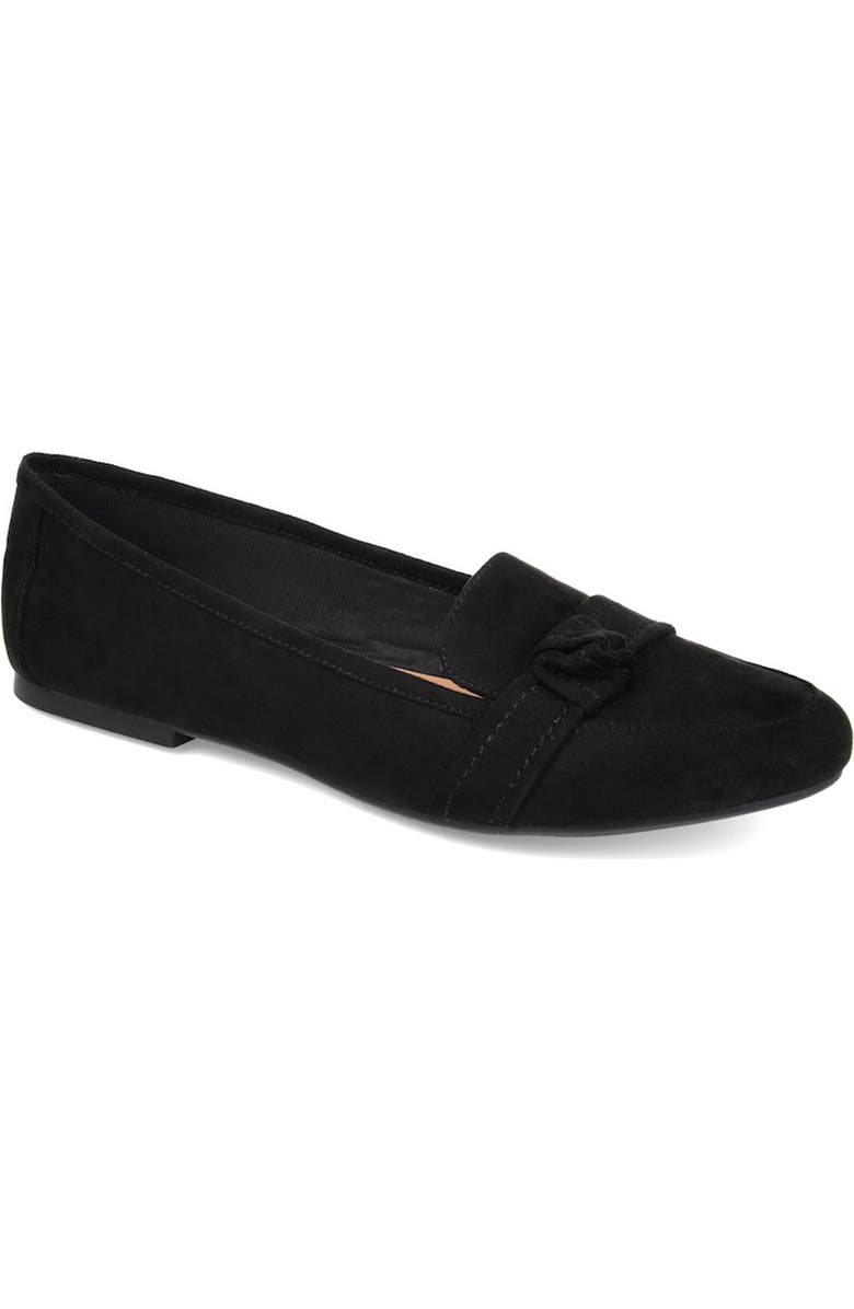 Journee Collection Marci Knotted Strap Loafer - Wide Width Available, Main, color, Black