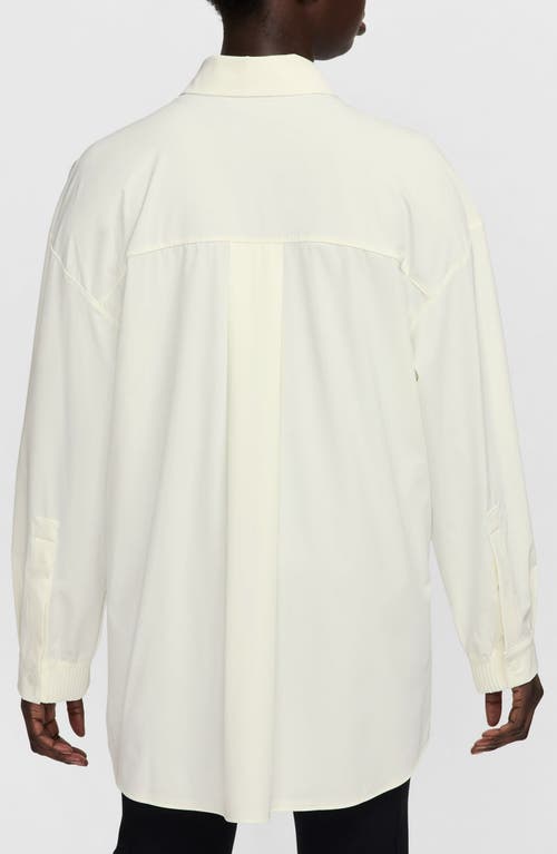 Nike Dri-fit Button-up Shirt In Sail/sail