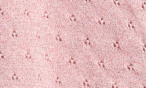Nordstrom Kids' Pointelle Sparkle Cardigan In Pink Lotus