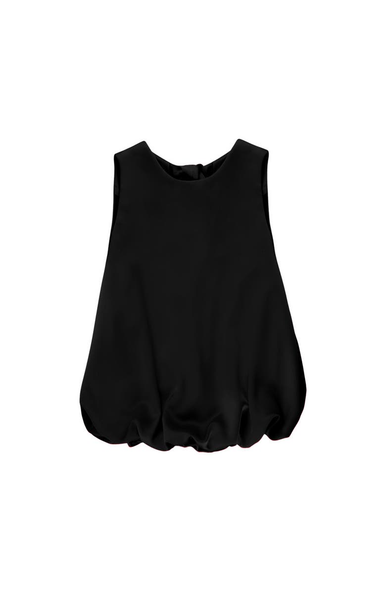Ro&Zo Sleeveless Bubble Hem Top, Alternate, color, Black