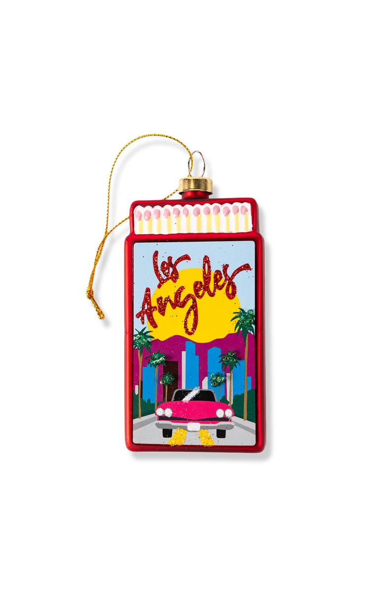 Furbish Matchbook Ornament - Los Angeles, Main, color, Red