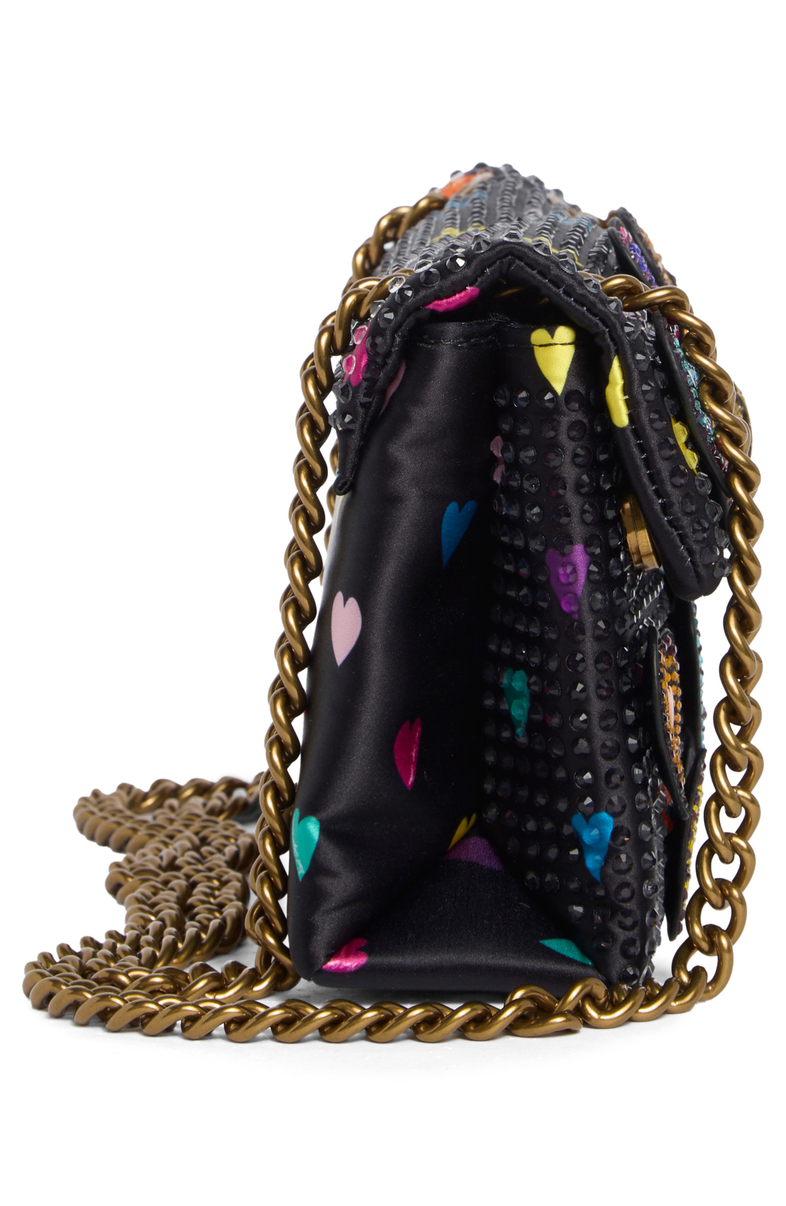 Kurt Geiger London Mini Kensington Fabric Convertible Shoulder Bag, Alternate, color, Charcoal