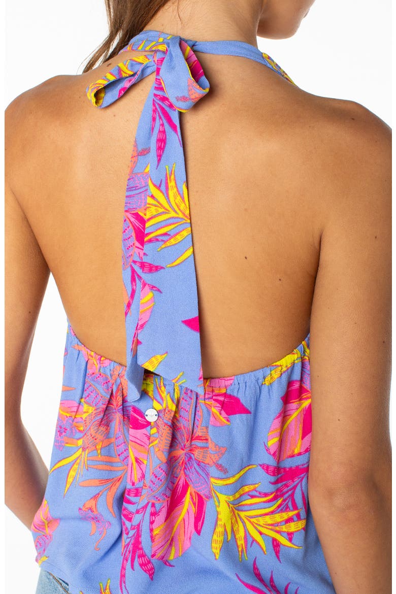 Fairweather Split Front Halter Top, Alternate, color, CORNFLOWER