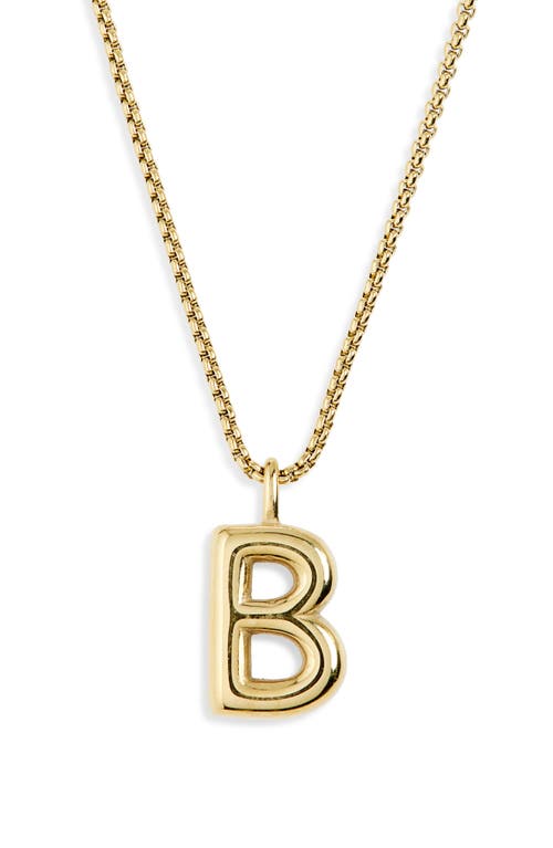 Open Edit Waterproof Bubble Initial Pendant Necklace