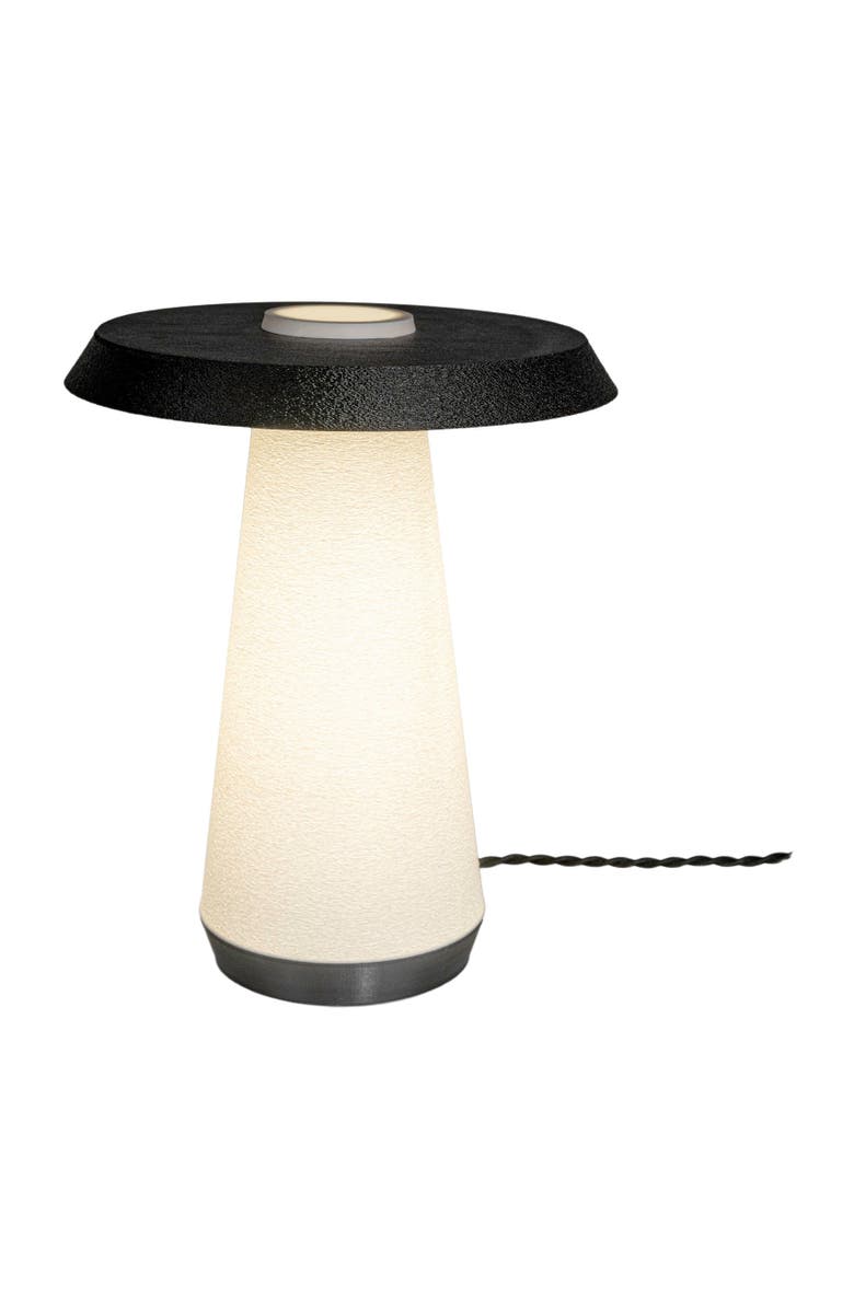 JONATHAN Y Bruno 12.25" Mid-Century Minimalist Plant-Based PLA 3D Printed Dimmable LED Table Lamp, Main, color,