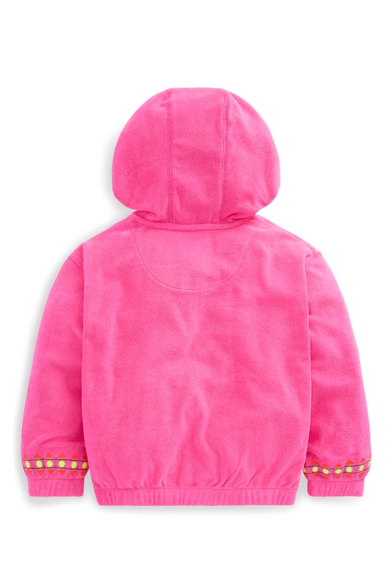Relaxed Terry Cover-Up Hoodie, Alternate, color, PINK EMBROIDERED