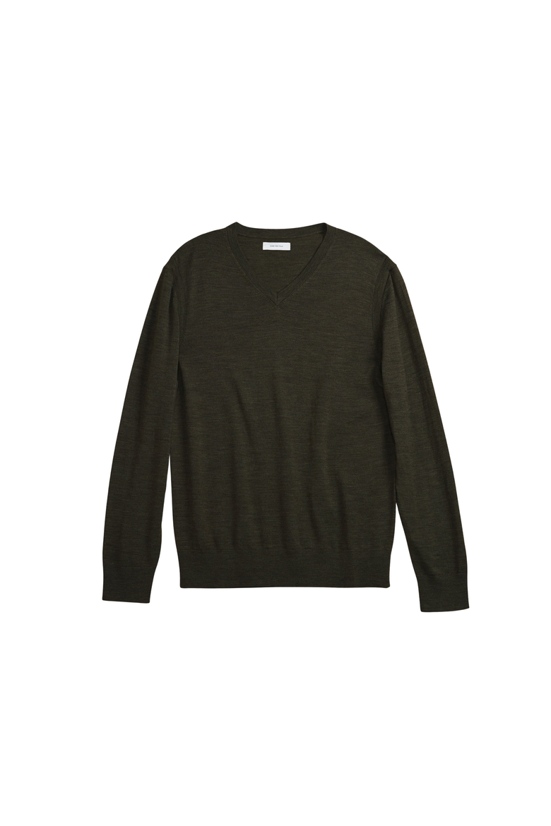 Cole Merino V-Neck Sweater, Alternate, color, Thyme