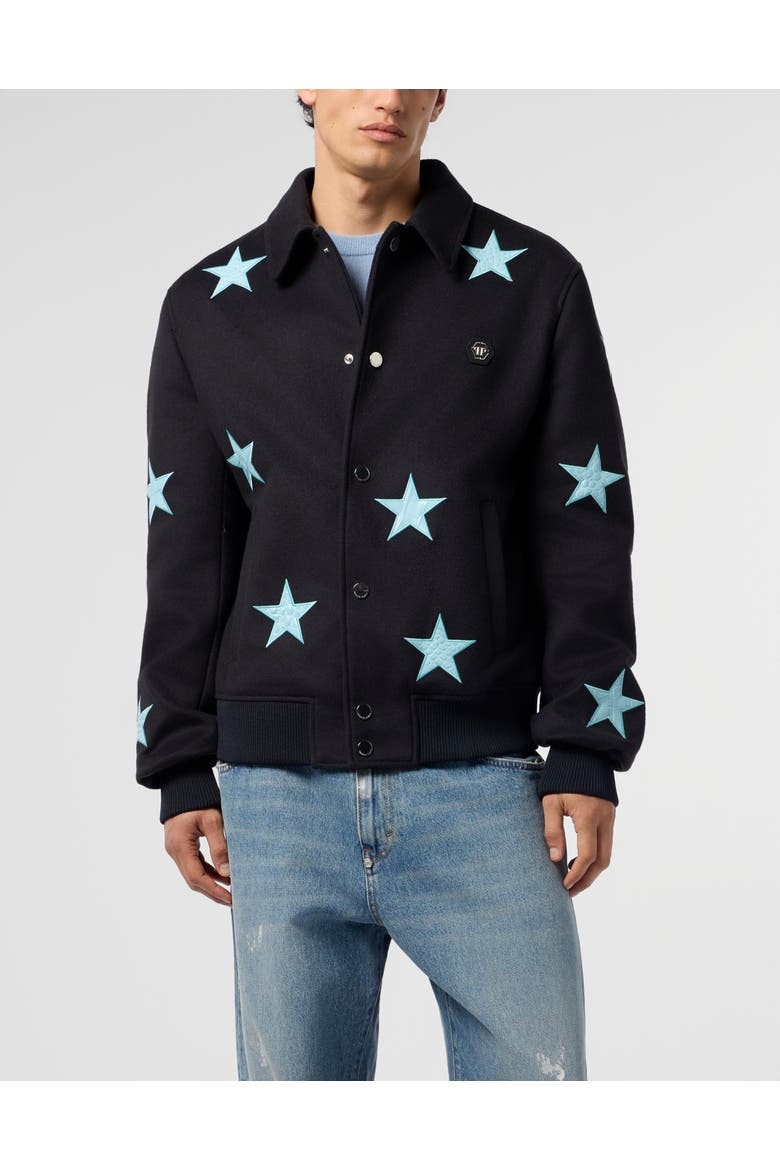 Wool Coster Jacket Cocco Stars Men, Main, color, navy