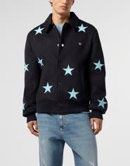 PHILIPP PLEIN Wool Coster Jacket Cocco Stars Men