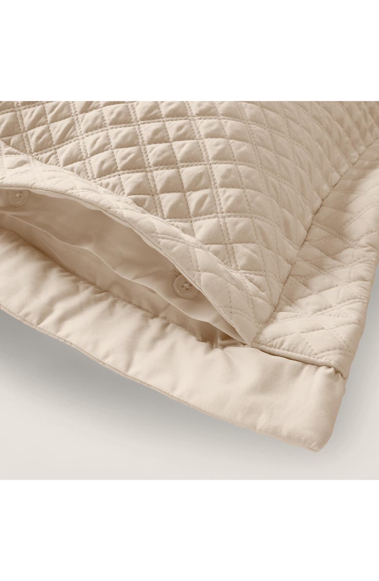 Ralph Lauren Argyle Quilted Organic Cotton Sateen Sham, Alternate, color, Coastal Sand