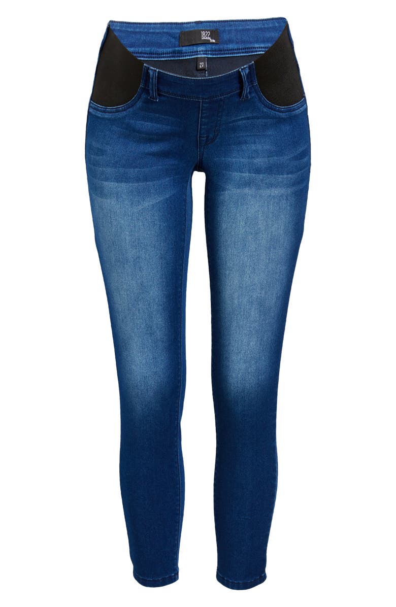 1822 Denim Butter Skinny Maternity Jeans, Main, color, 