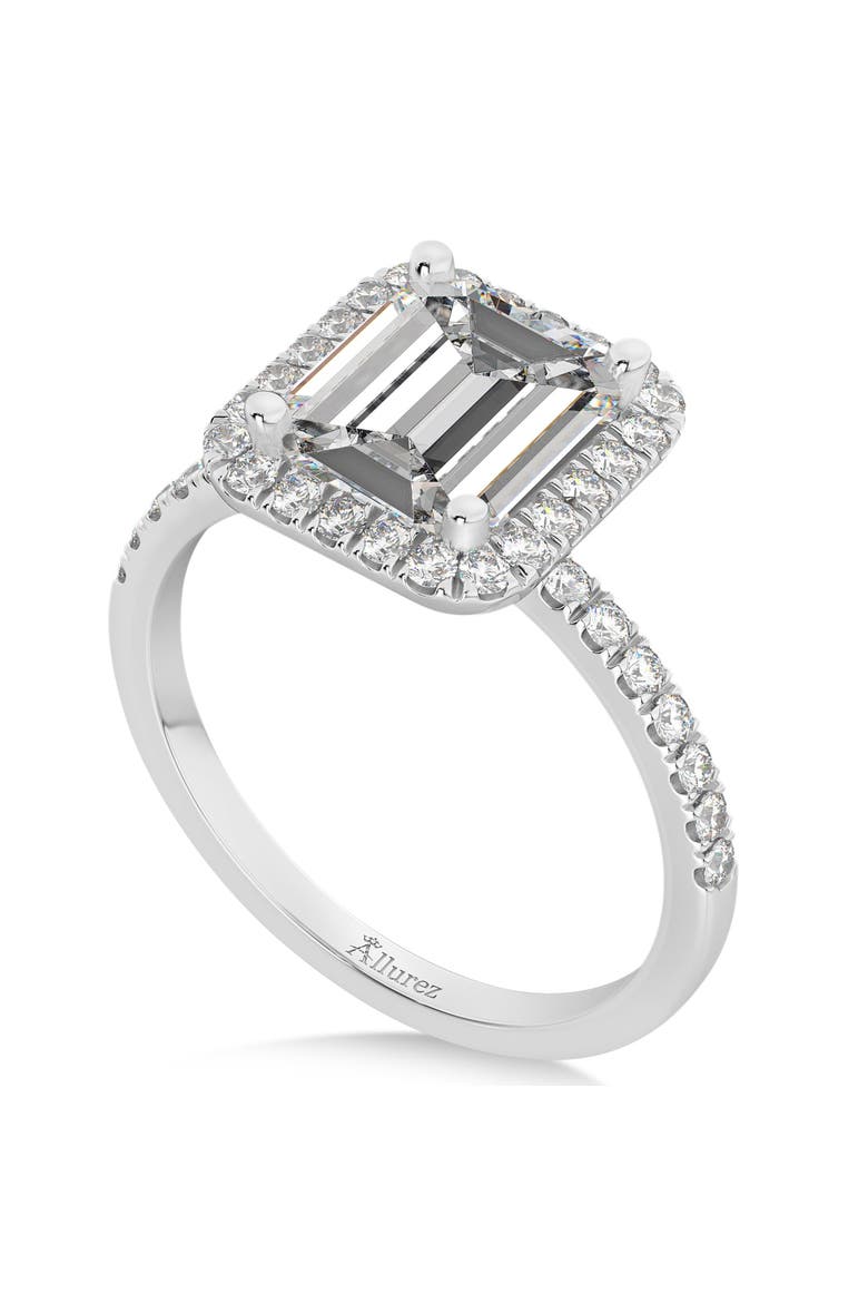 Moissanite & Diamond Engagement 14k, Alternate, color, 3.32 ct/White Gold