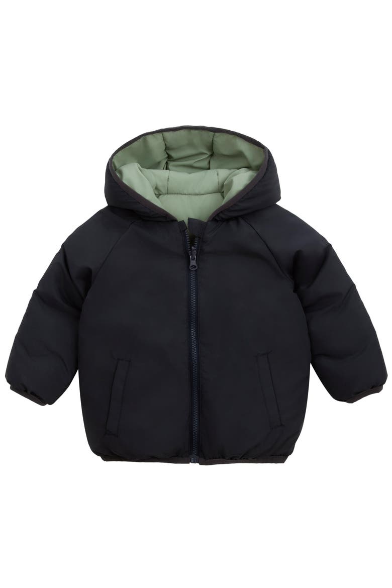 Kids' Reversible Hooded Puffer Jacket, Alternate, color, Green