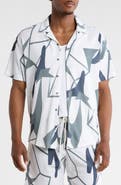 T.R. PREMIUM Abstract Print Camp Shirt
