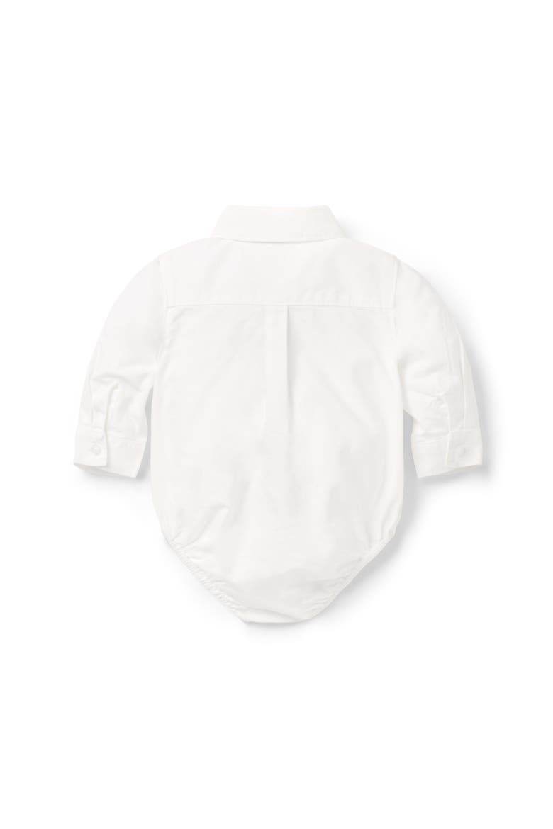 Baby Train Oxford Bodysuit, Alternate, color, White