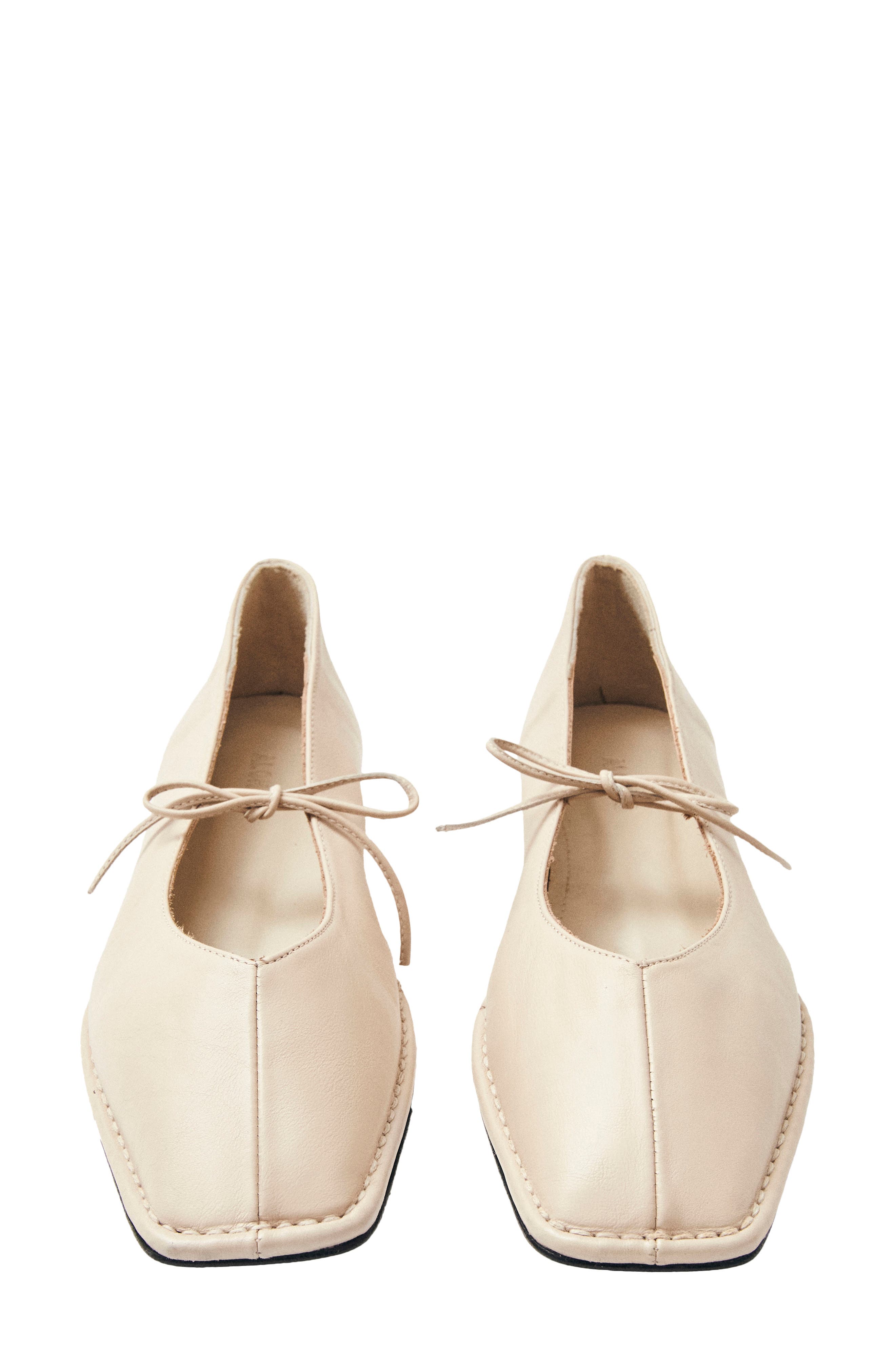 Sway Square Toe Ballet Flat, Alternate, color, CREAM