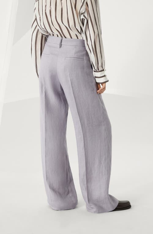 Brunello Cucinelli Loose Pleated Trousers In Lilac