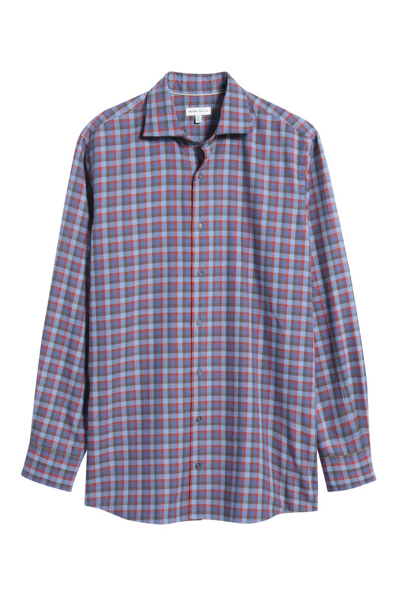 Theod Performance Flannel Sport Shirt, Alternate, color, CROWN BLUE