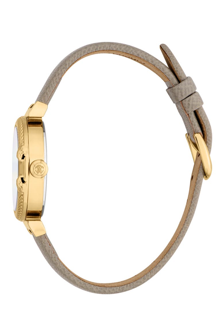 Eclira Leather Strap Watch, 30mm, Alternate, color, GREY
