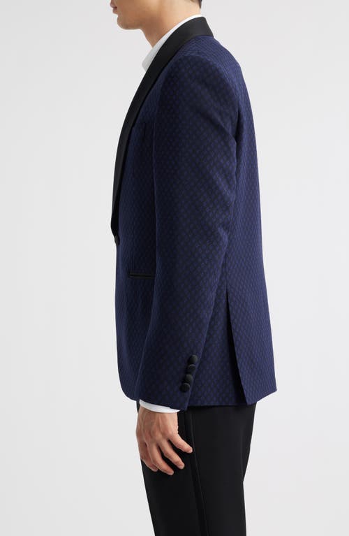 Jack Victor Ethan Diamond Jacquard Wool Dinner Jacket