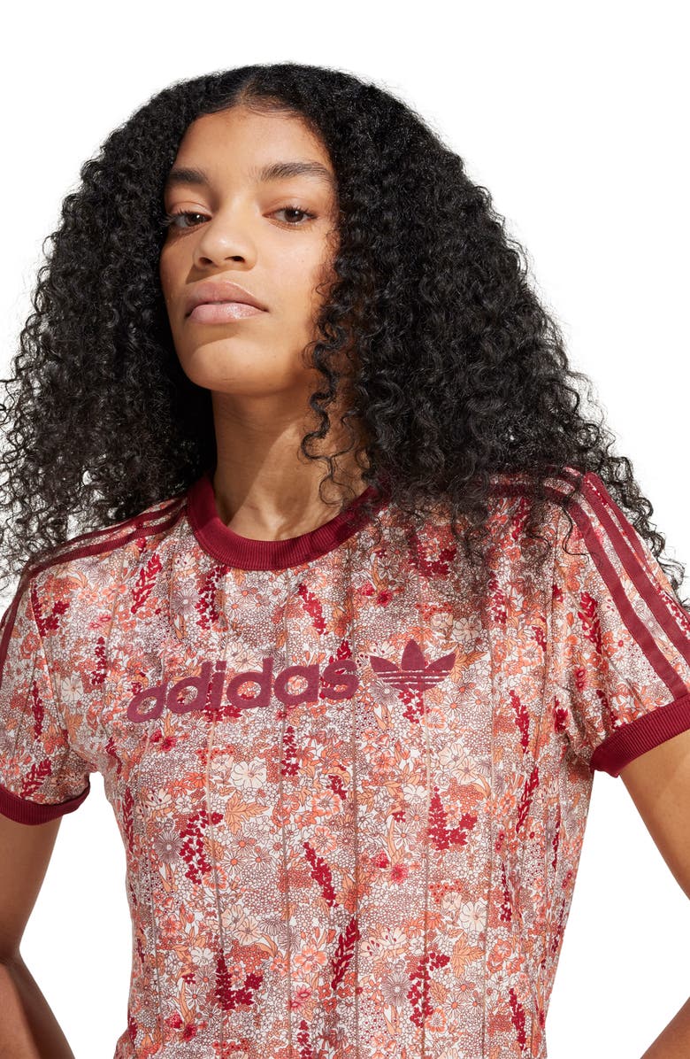 adidas Originals x Liberty London Cali Recycled Polyester T-Shirt, Alternate, color, 