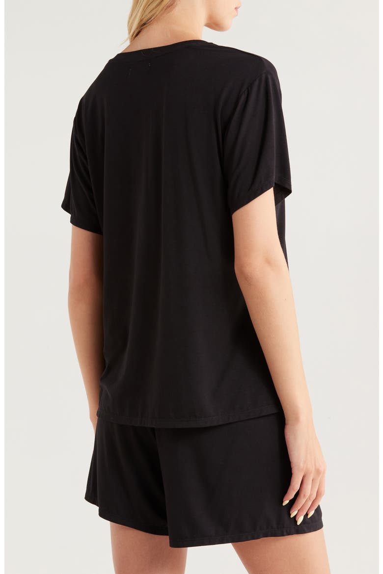 Cool Touch Short Pajamas, Alternate, color, BLACK