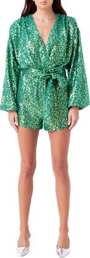 Endless Rose Long Sleeve Sequin Romper