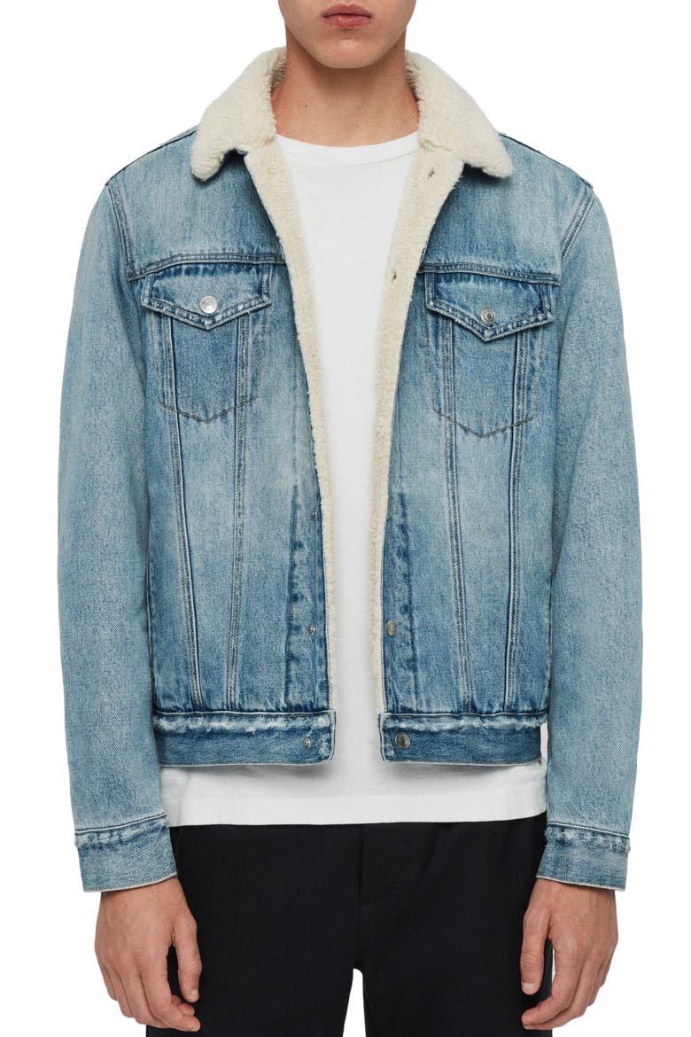 Ilkley Fleece Lined Denim Jacket, Main, color, INDIGO