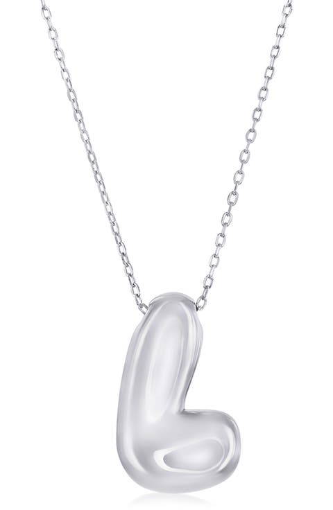 Bubble Initial Pendant Necklace