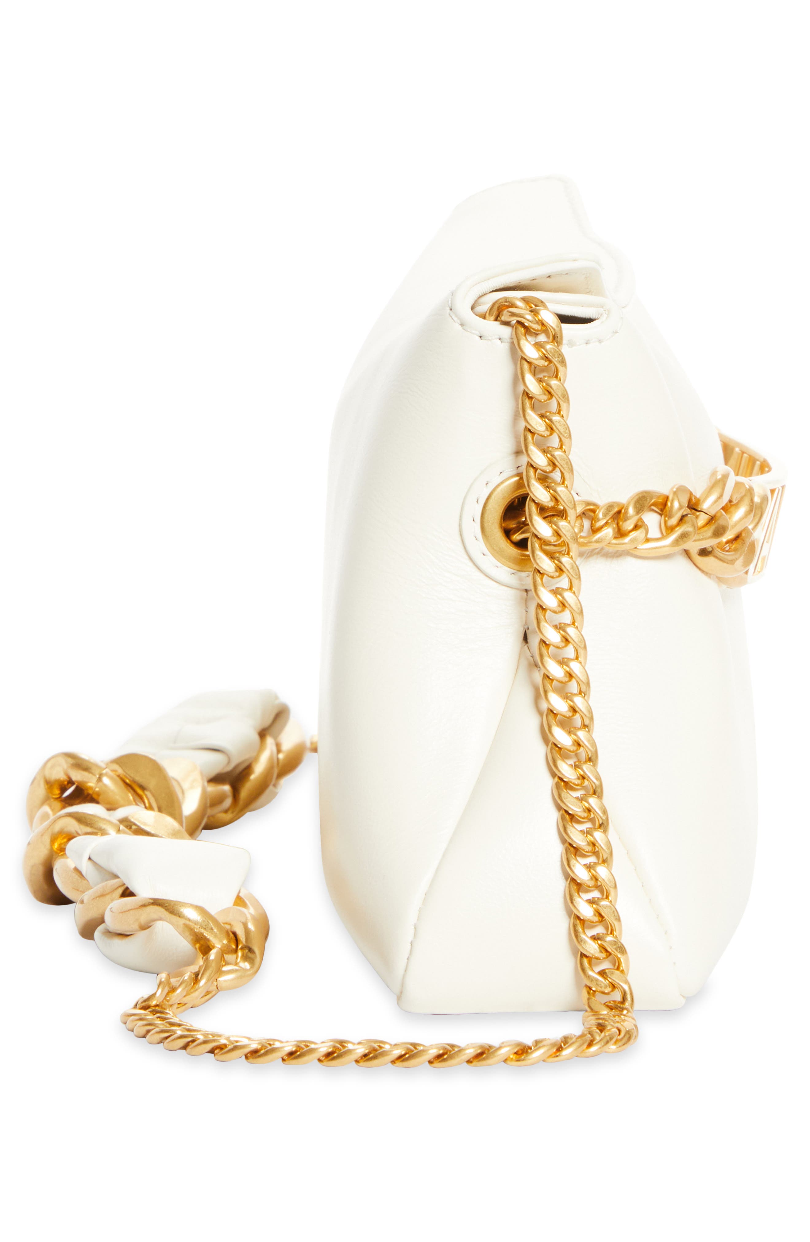 Balmain 1945 Soft Crinkled Leather Clutch, Alternate, color, 