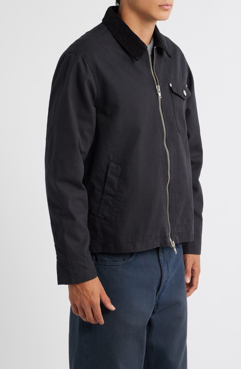 Wax London Mason Cotton Canvas Jacket, Alternate, color, Black