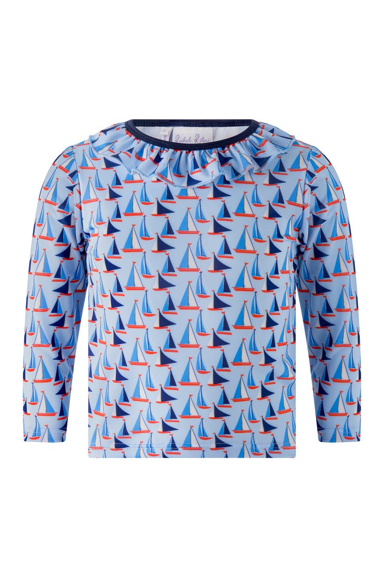 Sailboat Rashguard Set, Alternate, color, Blue