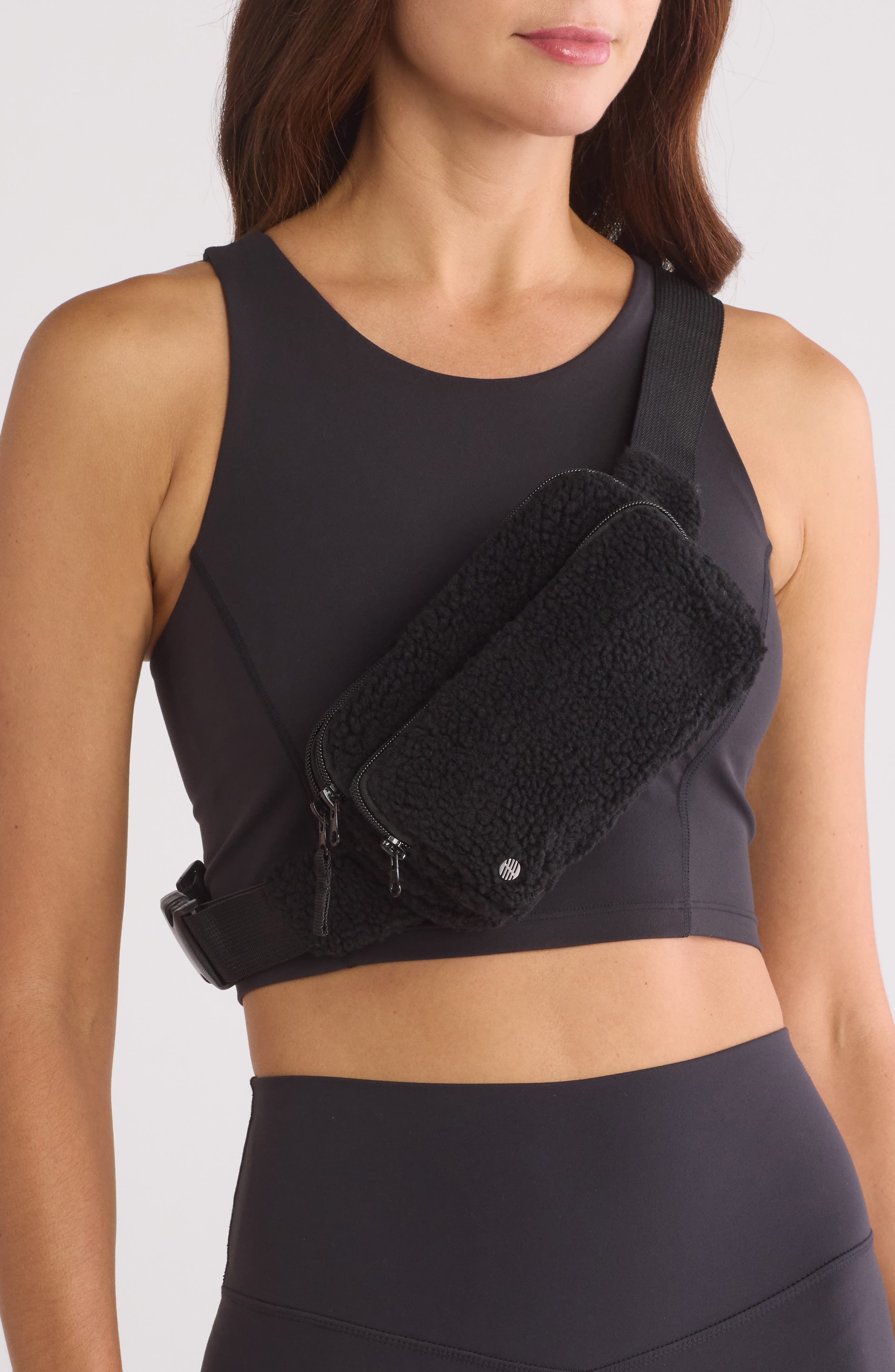 Z by Zella Faux Shearling Belt Bag (Women) | Nordstromrack