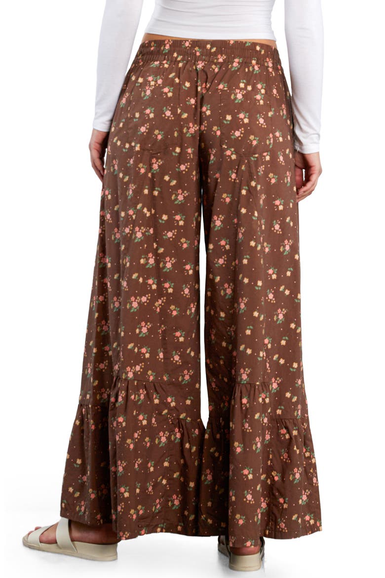 Drawstring Waist Tiered Pants, Alternate, color, VINTAGE FLORAL